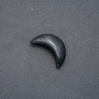 Black Agate Stone Crescent 12x30x8mm (+-) No Hole