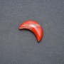 Red Jasper Crescent Moon 12x30x8mm (+/-), No Hole