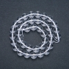 Rock Crystal Stone Beads on String, Smooth Round Beads, 10mm Diameter, 38cm Length