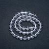 Rock Crystal Stone Beads on Thread, Smooth Round Bead, 8.5mm Diameter, 38cm Length