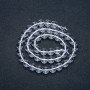 Rock Crystal Stone Beads on Thread, Smooth Round Bead, 8.5mm Diameter, 38cm Length