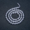 Rock Crystal Stone Beads on Thread, Smooth Round Bead, 6mm Diameter, 38cm Length
