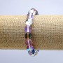 Opal glass bracelet, assortment of colors, chameleon on elastic, smooth beads, diameter 10mm, length 18cm