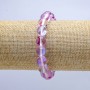 Opal Glass Bracelet Lilac on Elastic, Smooth Bead, Diameter 10mm, Length 18cm
