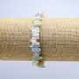Morganite Natural Stone Bracelet, Tumbled Beads, Diameter 9x4mm+/-, Length 18cm (Stretch)