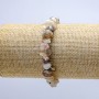 Botswana Agate Stone Bracelet on Elastic, Chip Beads, Diameter 10mm, Length 18cm