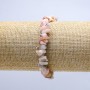 Pink Opal Stone Bracelet on Elastic, Chip Beads, 10mm Diameter, 18cm Length