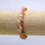 Pink Selenite Stone Bracelet on Elastic, Chip Beads, Diameter 10mm, Length 18cm