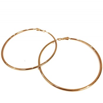 Xuping Hoop Earrings, 18K Gold Plating, Thickness 2mm +/-, Diameter 70mm +