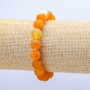Elastic Bracelet, Matte Orange Agate, 10mm Diameter, 18cm+ Length