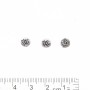 Jewellery Finding Eye Bead Insert, silver metal colour, hole diameter 1.5mm, pack 20g +/- 51pcs