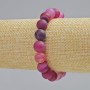 Elastic Bracelet, Matte Raspberry Agate, 10mm Diameter, 18cm+ Length
