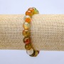 Brazilian Agate Round Bead Bracelet on Elastic, diameter 10mm, length 18cm+