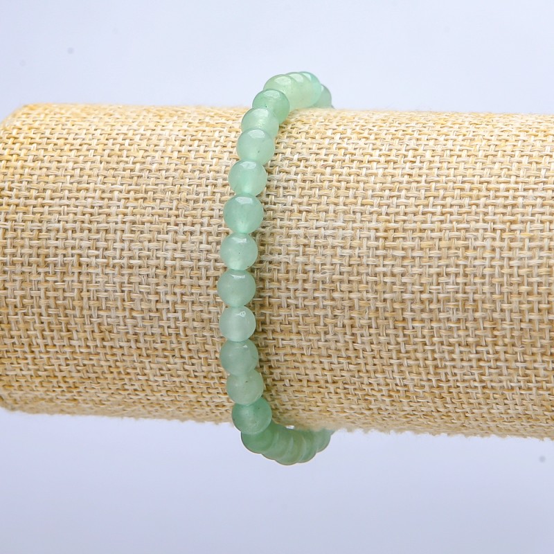 Jade Round Bead Bracelet on Elastic, diameter 6mm+-, length 18cm+
