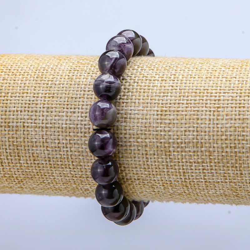 Amethyst Natural Stone Bracelet on Elastic, diameter 10mm+-, length 18cm+