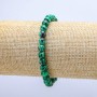 Elastic Bracelet Malachite (pressed) smooth bead, diameter 6mm+/-, length 18cm+