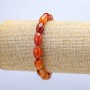 Carnelian Barrel Bead Stretch Bracelet, Diameter 8x12mm+/-, Length 18cm+