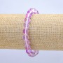 Opal Glass Lilac Chameleon Smooth Bead Stretch Bracelet, Diameter 8mm+/-, Length 18cm+