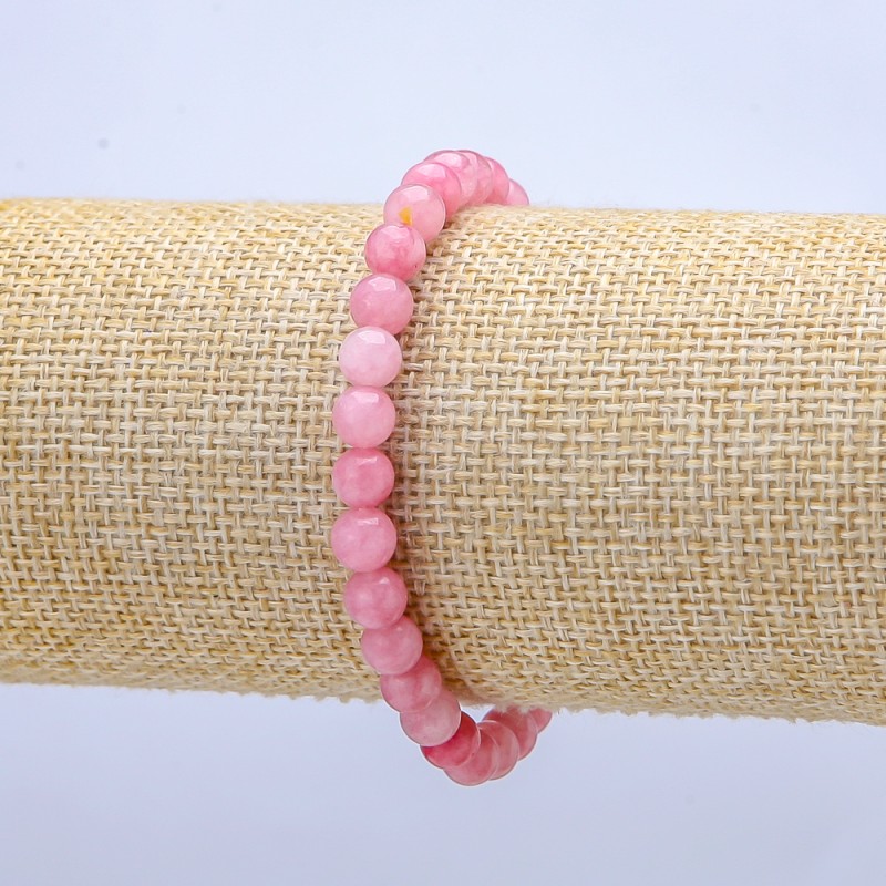 Imitation Tourmaline Smooth Bead Stretch Bracelet, Diameter 6mm+/-, Length 18cm+