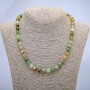 Brazilian Agate Necklace, smooth round beads, 8mm diameter, 45cm+ length