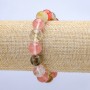 Natural Chalcedony Assorted Bead Stretch Bracelet, Diameter 12mm(+/-), Length 18cm+