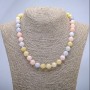 Natural Morganite Smooth Bead Necklace, Diameter 10mm+/-, Length 48cm+