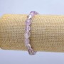 Natural Amethyst Bracelet on Elastic, tumbled beads, diameter 8x10mm(+/-), length 18cm+