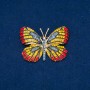 Sale! Butterfly Brooch Gold-Tone Metal, Multicoloured Rhinestones 37x50mm +