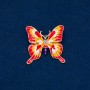 Sale! Butterflies Brooch Gold-Tone Metal, Enamel 36x36mm +