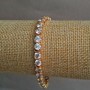 Xuping Bracelet 18K Gold Plated with White Rhinestones, length 18cm, thickness 6mm+