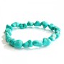 Elastic Green Turquoise Bracelet with Veins "Carving"
