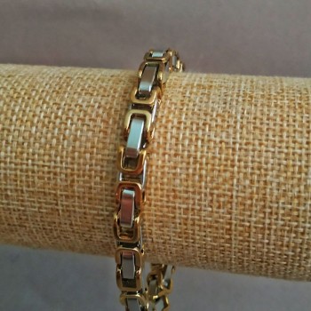 Xuping Bracelet 18K Gold Plating and Rhodium, length 20cm, thickness 6.6mm +