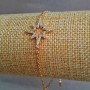 Xuping Bracelet Gold Plating with White Rhinestones 18K, length 18-20cm, thickness 2mm +