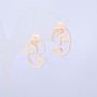 Xuping Earrings 18K Gold Plated Face Design 20x13mm