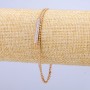 Xuping Bracelet 18K Gold-Plated with White Rhinestones, Thickness 3mm +-, Length 18-21cm +