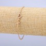 Xuping Bracelet 18K Gold-Plated with White Rhinestones, Thickness 1mm +-, Length 17-20cm +