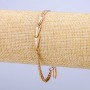 Xuping Bracelet 18K Gold Plated with White Rhinestones, thickness 3.5mm+/-, length 17-20cm+