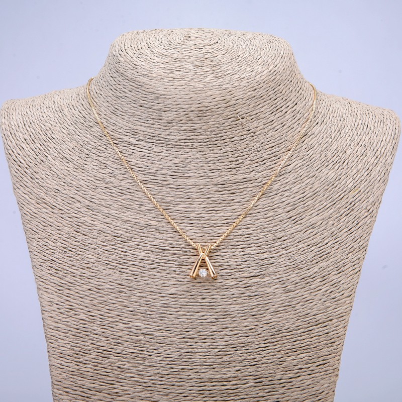 Xuping Chain 18K Gold Plated with Pendant, thickness 1.2mm +/-, length 44cm +