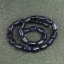 Beads on a Strand, Aventurine Blue Sand Cairo Night (Pressed), Barrel, diameter 10x14mm +/-, length 39cm +
