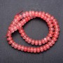 Beads on a Strand, Natural Chalcedony Stone Smooth Rondelle, diameter 8x5mm +/-, length 40cm +
