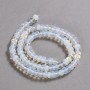 Beads on a Strand Moonstone (Synthetic) Smooth Rondelle, diameter 6x4mm +/-, length 39cm+