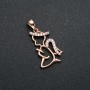 Xuping Pendant 18K Gold Plated Angel with White Rhinestones, diameter 27x14mm +
