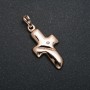 Xuping Pendant 18K Gold Plated Cross with White Rhinestone, 35x14mm diameter +