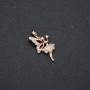 Xuping Pendant 18K Gold Plated Fairy with White Rhinestones, diameter 25x14mm +