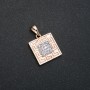 Xuping Pendant 18K Gold Plated with White Rhinestones, 23x15mm diameter +