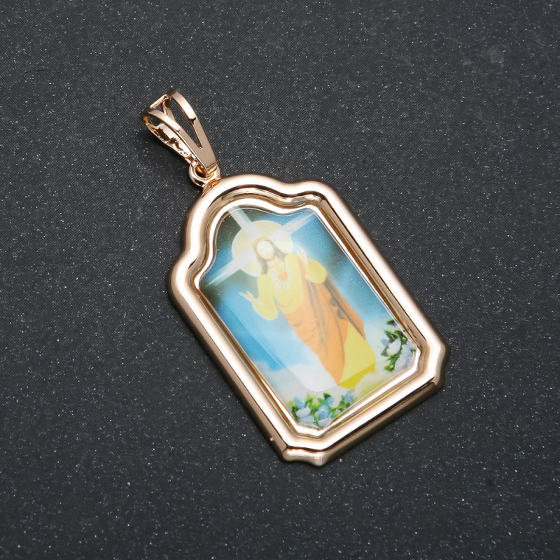 Xuping Pendant 18K Gold Plated Icon, 38x20mm diameter +