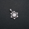 Xuping Rhodium Pendant with White Rhinestones, diameter 19x14mm +