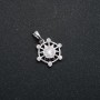 Xuping Rhodium Pendant with White Rhinestones, diameter 19x14mm +