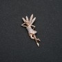 Xuping Pendant 18K Gold Plated Fairy with White Rhinestones, 30x14mm diameter +