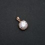 Xuping Pendant 18K Gold Plating with White Crystal and White Rhinestones, 18x12mm diameter +